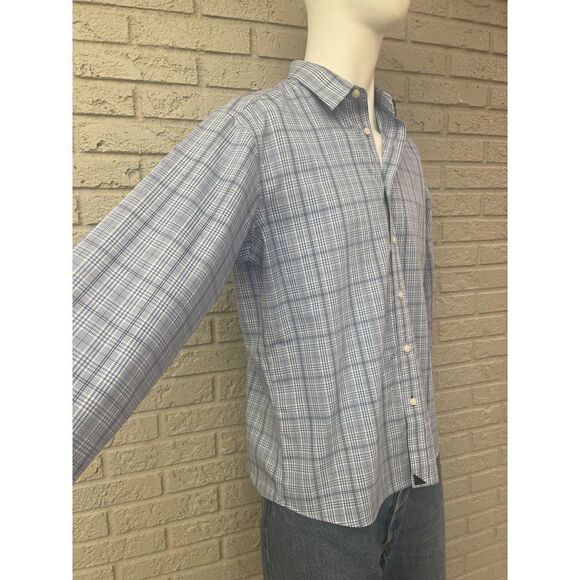 Untuckit Wrinkle Free Long Sleeve Plaid Shirt Size Large - Picture 5 of 10